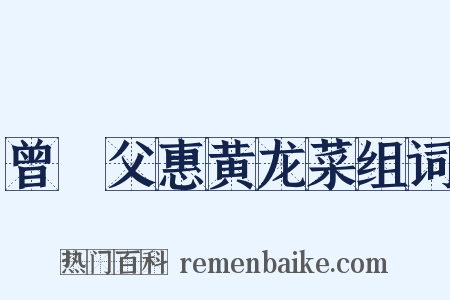 曾谹父惠黄龙菜组词是什么意思的图片